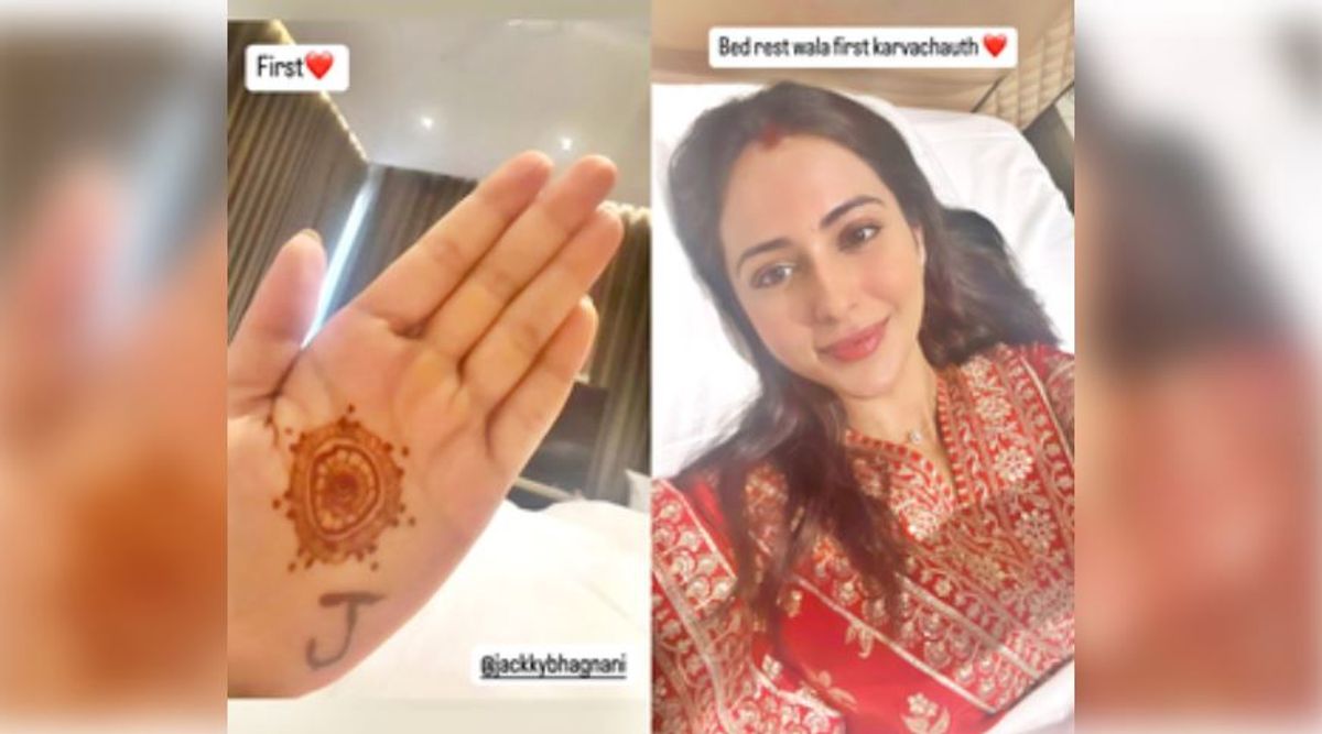 Rakul Preet Singh celebrates first Karva Chauth while on bed rest