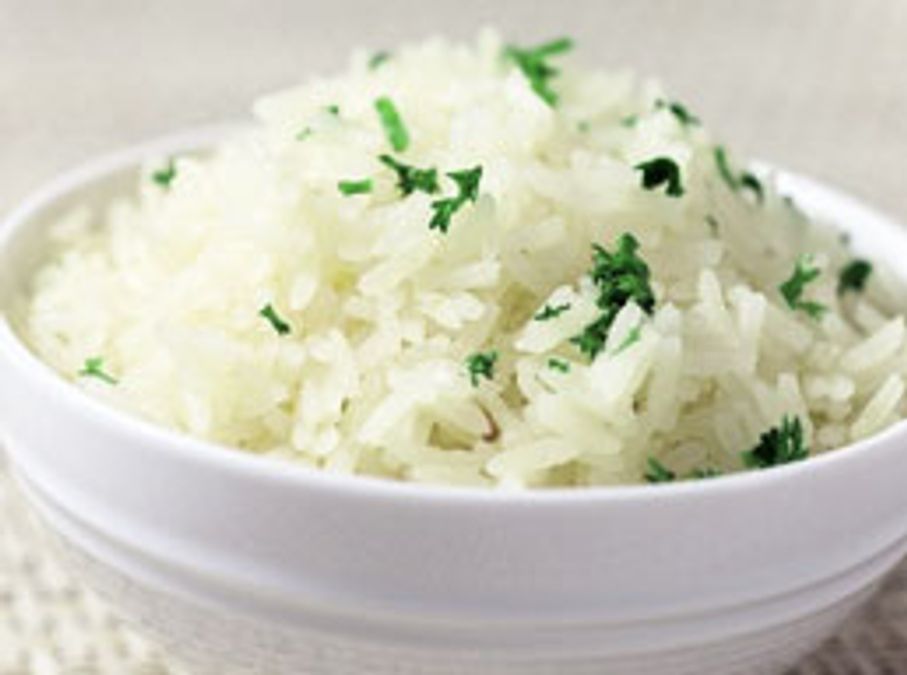 What happens when rice is cooked?