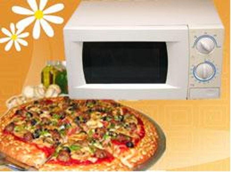 Why does food heated in the microwave cool off faster than food heated on the flame?