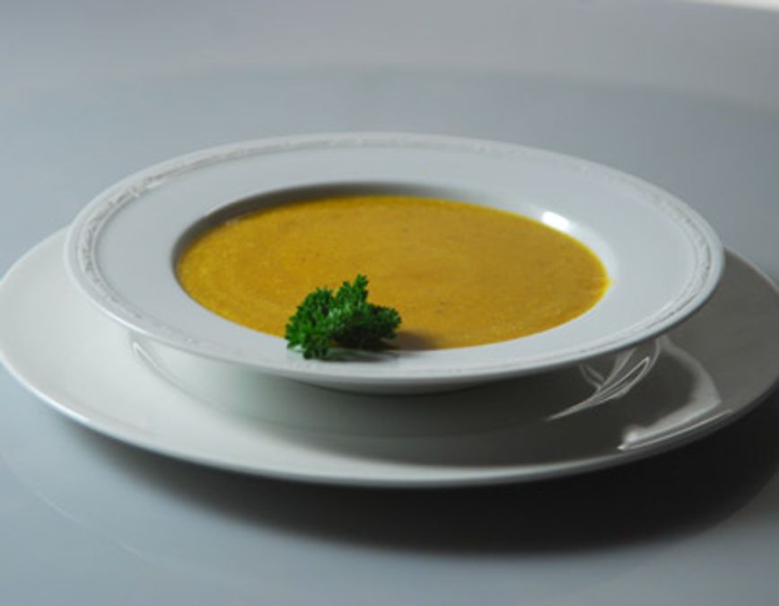 Roasted Onion, Garlic And Pumpkin Soup