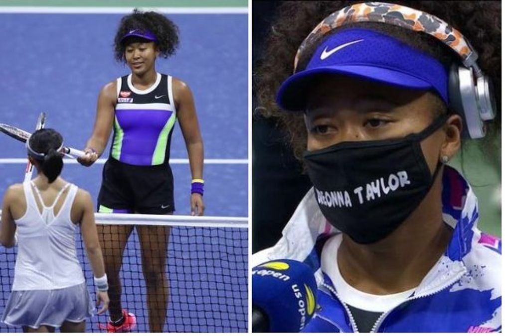 US Open Naomi Osaka Wins First Round; Wears A Breonna Taylor Mask