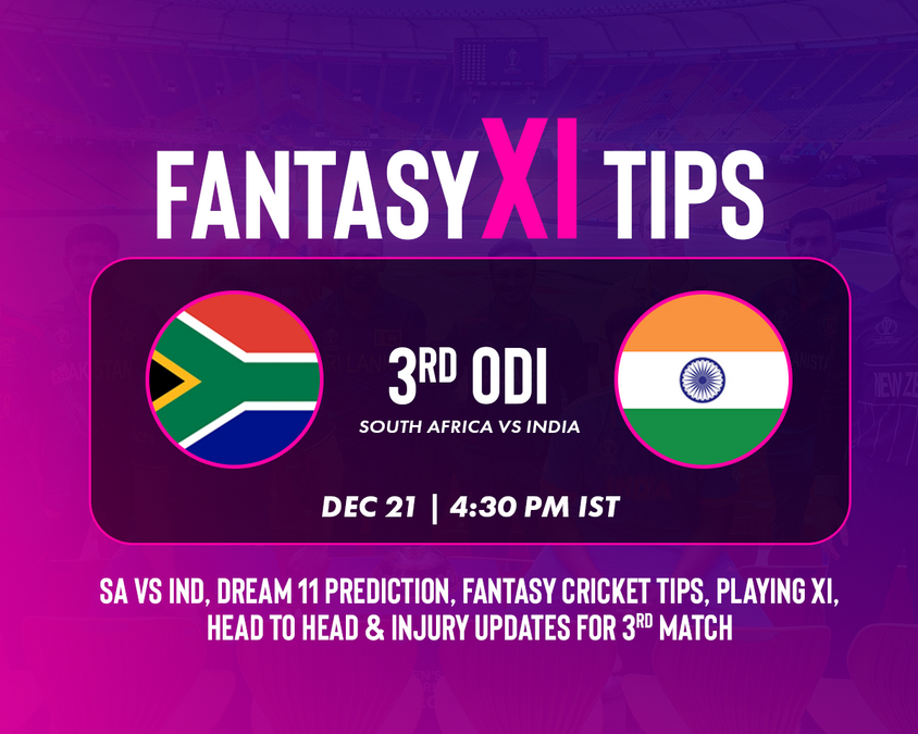 Sa Vs Ind Dream11 Prediction 3rd Odi South Africa Vs India Playing Xi Fantasy Team Todays And