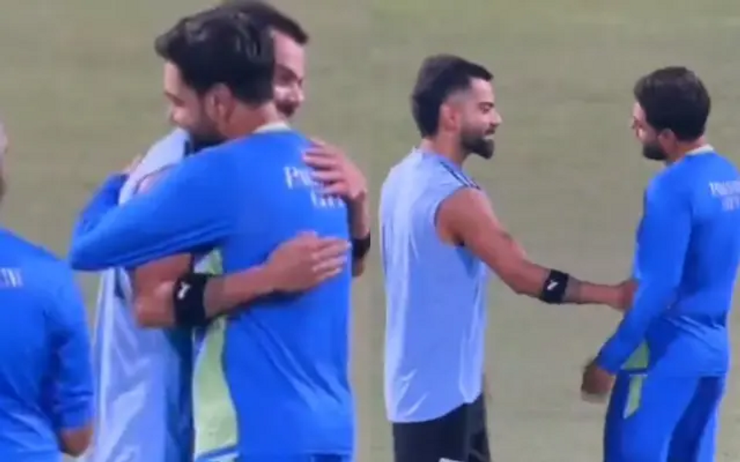 WATCH: Virat Kohli and Haris Rauf shake hands during practice ahead of ...