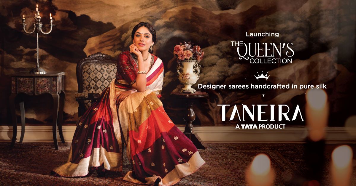 Taneira Mrunal Ad: Mrunal Thakur embraces her wedding with six yards in  Taneira's ad, ET BrandEquity