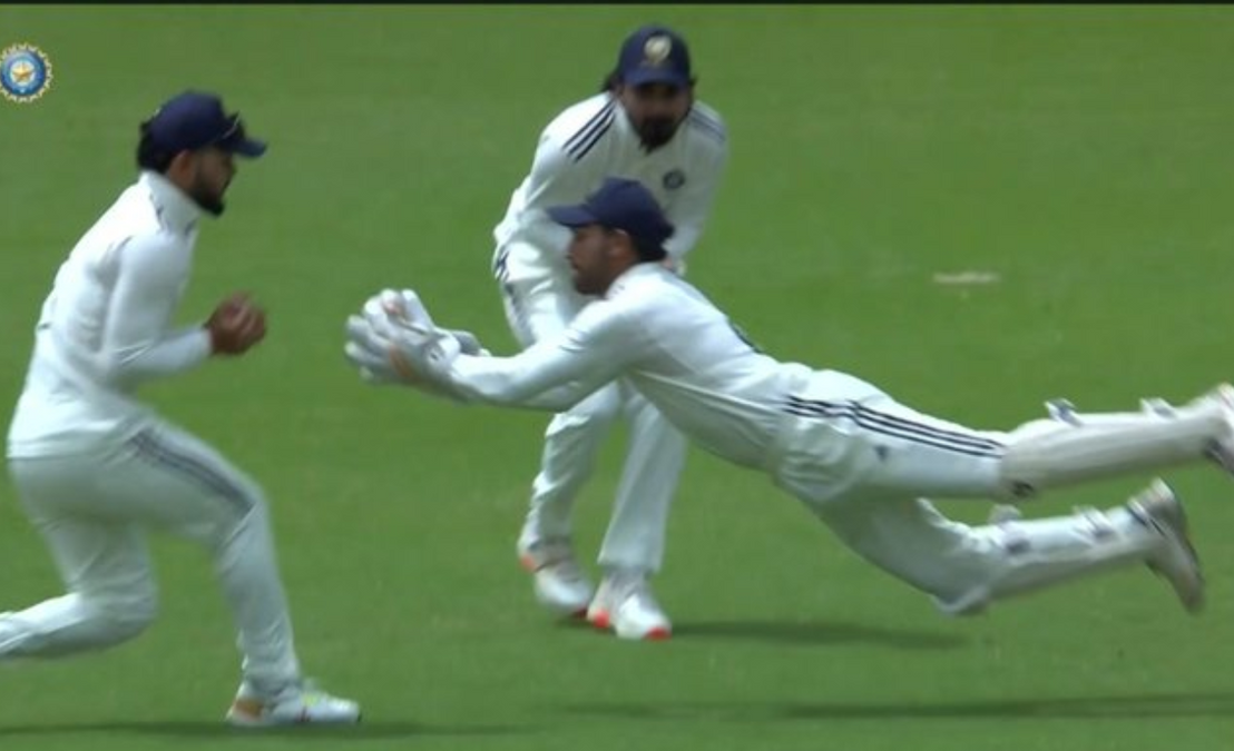 WATCH Dhruv Jurel's flying catch helps Team India A clinch first