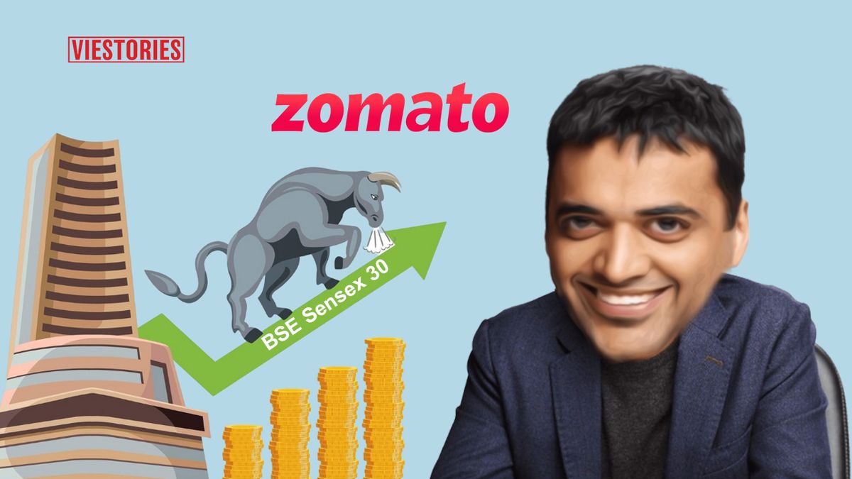 Zomato makes its mark as the first Indian startup to join BSE Sensex 30 , replacing JSW Steel.