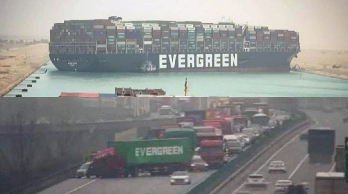 'Is it a habit?': Internet laughs as truck with 'evergreen' written on ...