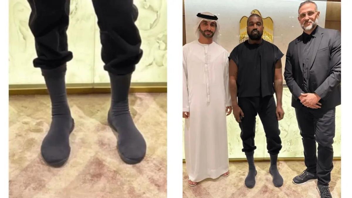 Kanye West s infamous sock shoe worth 200 gets trolled online