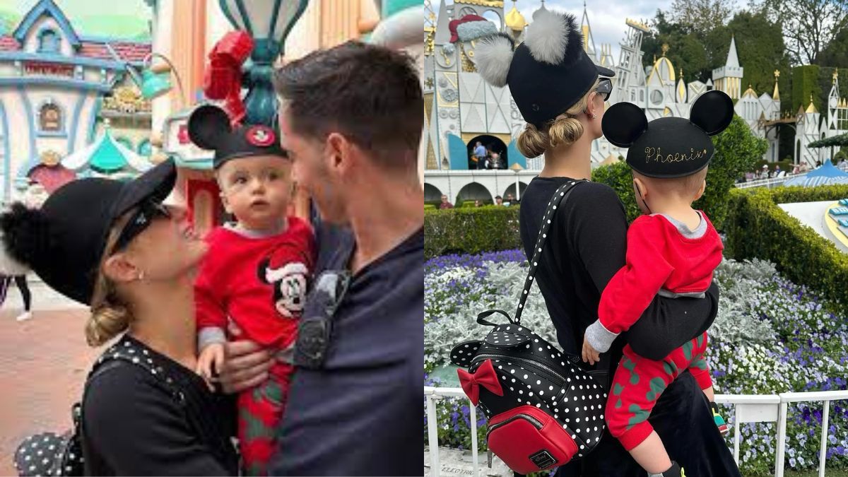 In pics! Paris Hilton celebrates Christmas at Disneyland with son