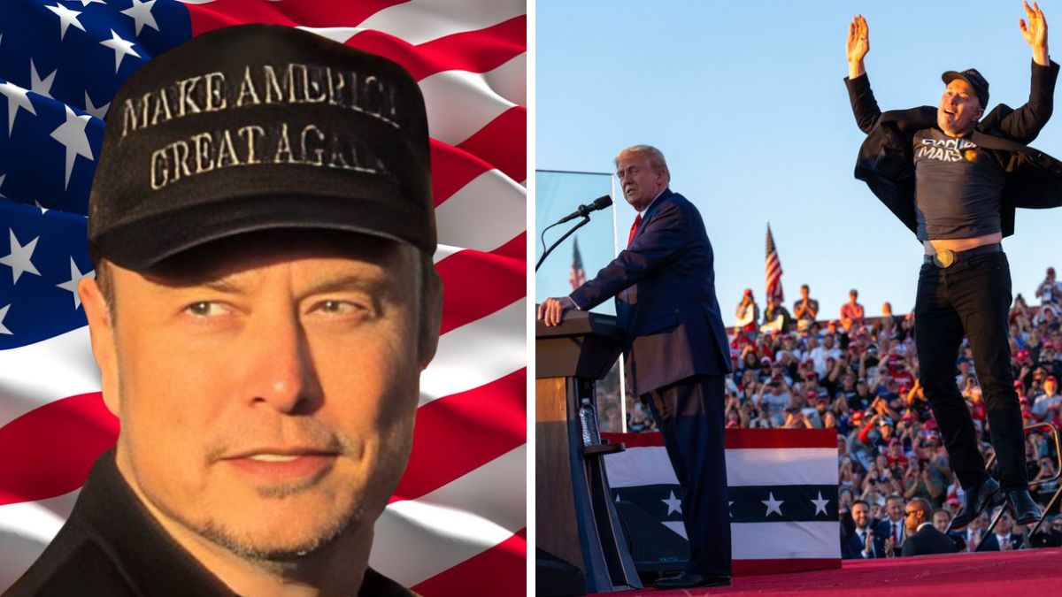 Elon musk gets new display picture on x with black maga hat after