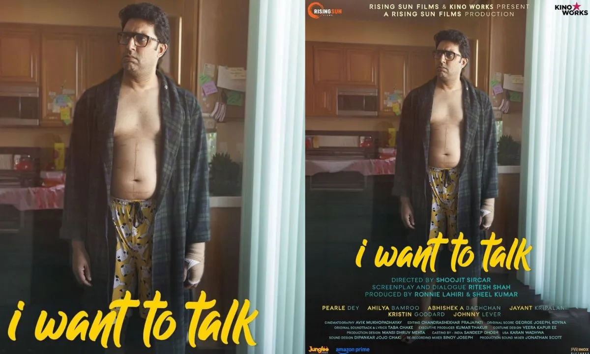 Abhishek Bachchan released his first look poster from the film I WANT TO TALK