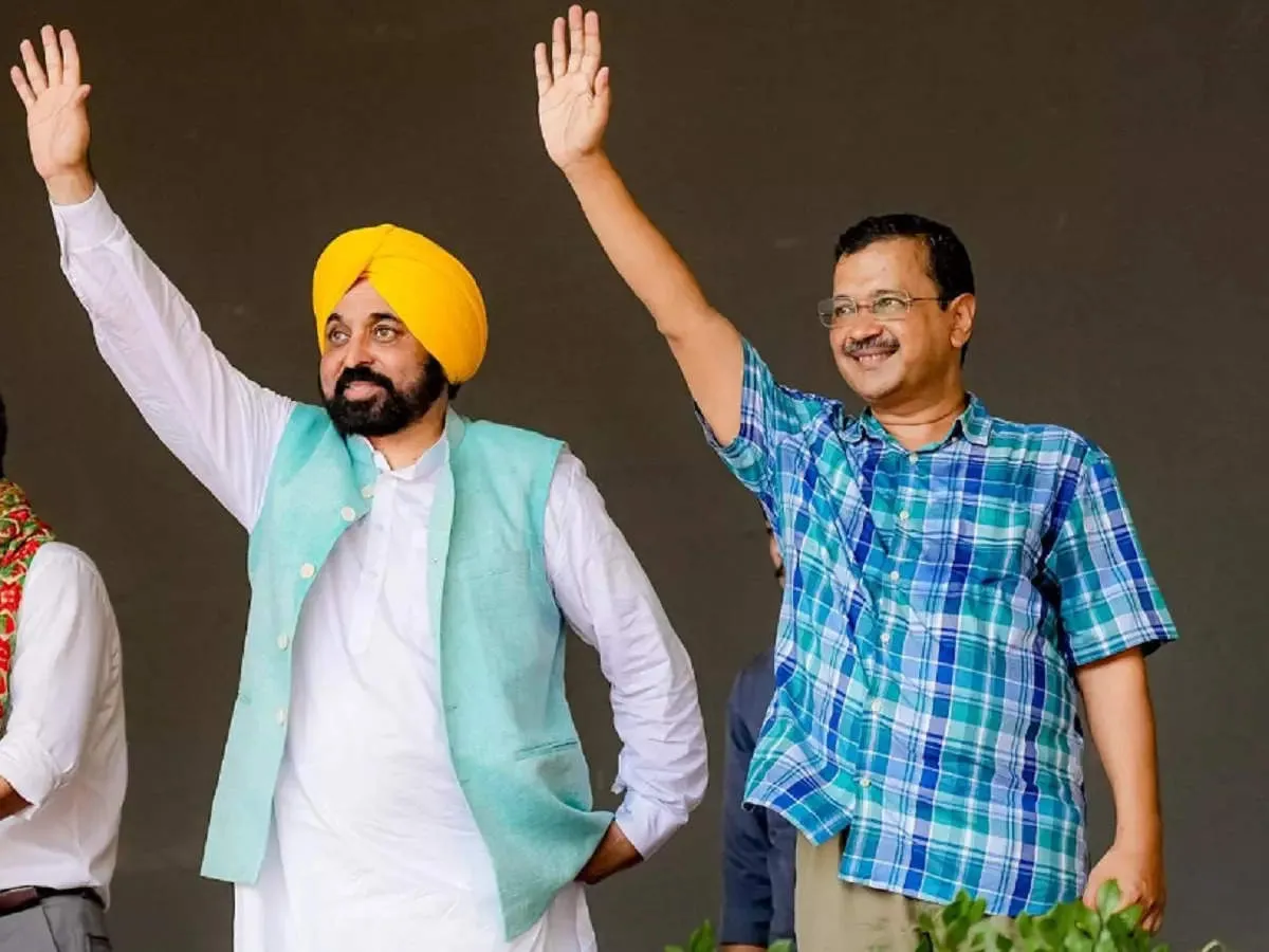 Bhagwant Mann And Arvind Kejriwal