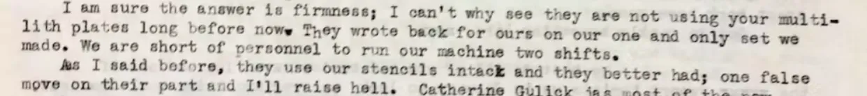 Excerpt of Pearl Young’s letter to colleague and friend Viola Ohler Phillips, stating she’ll ‘raise hell’ if the Washington office refused to follow proper technical editing practices. NASA Glenn Research Center Archives