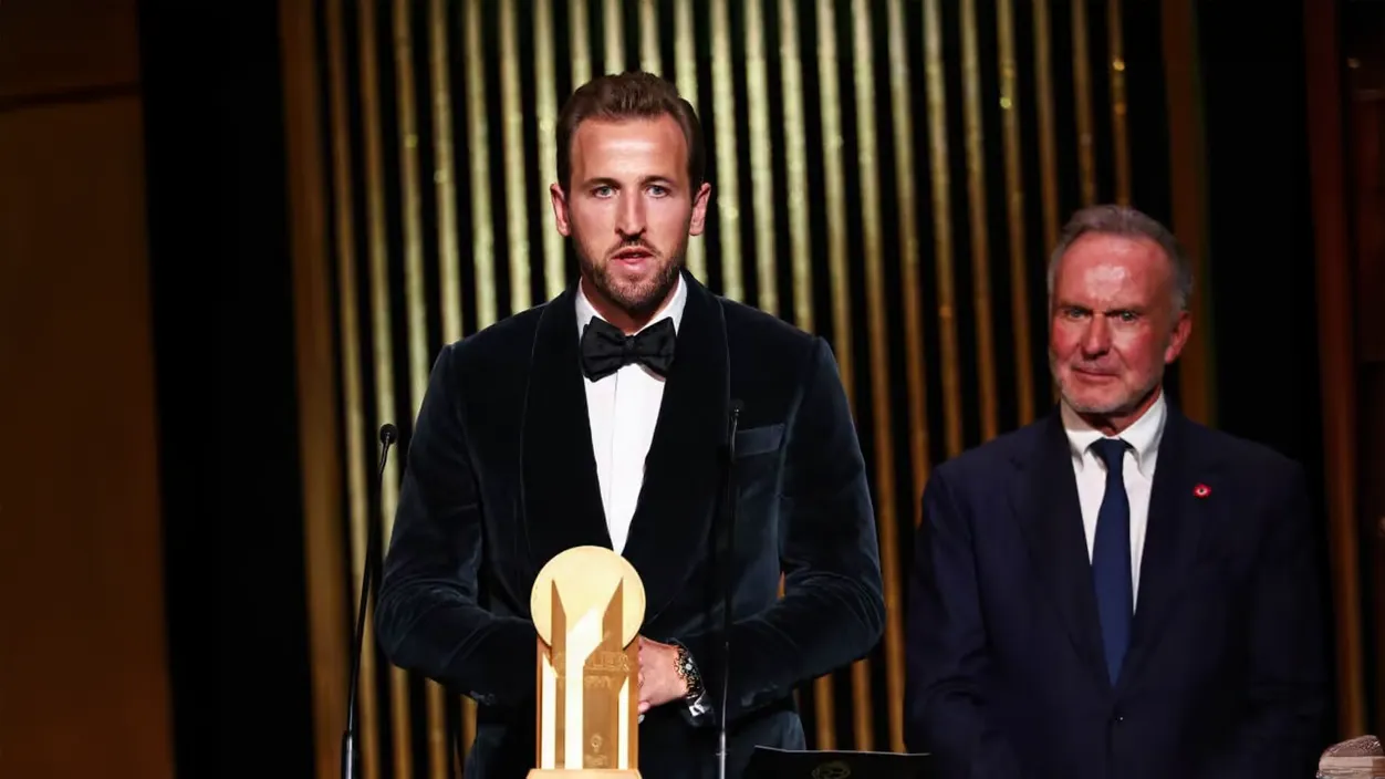 Harry Kane won the Gerd Muller Award 2024 for his 52 goals alongside Kylian Mbappe - sportzpoint.com
