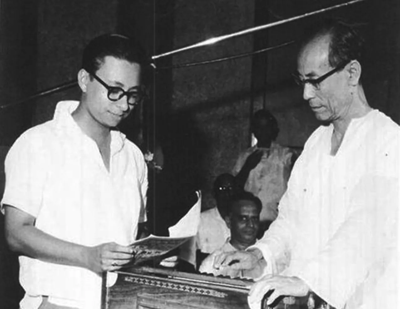 SD Burman with his son RD Burman / S D Burman (music director) - Bollywood  Photos