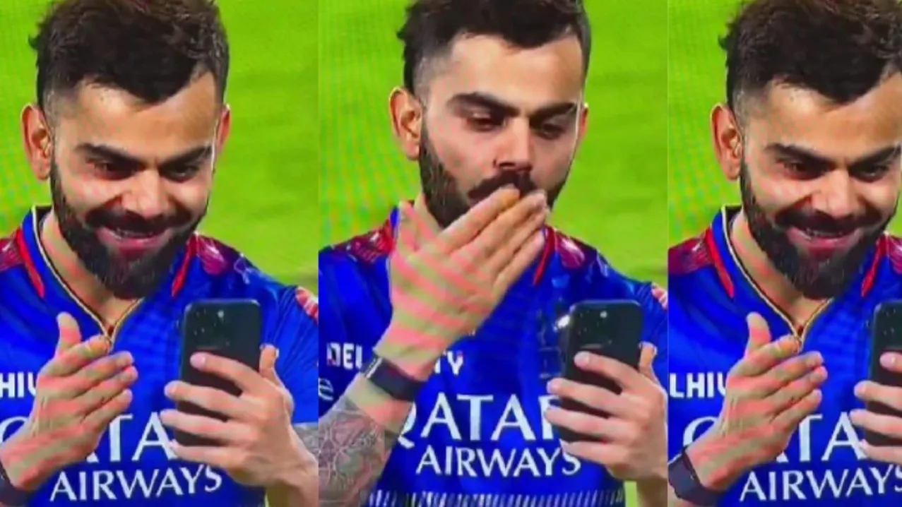 Watch] Virat Kohli's Emotional Video Call With Anushka Sharma &amp;  Children After RCB's Win | cricket.one - OneCricket