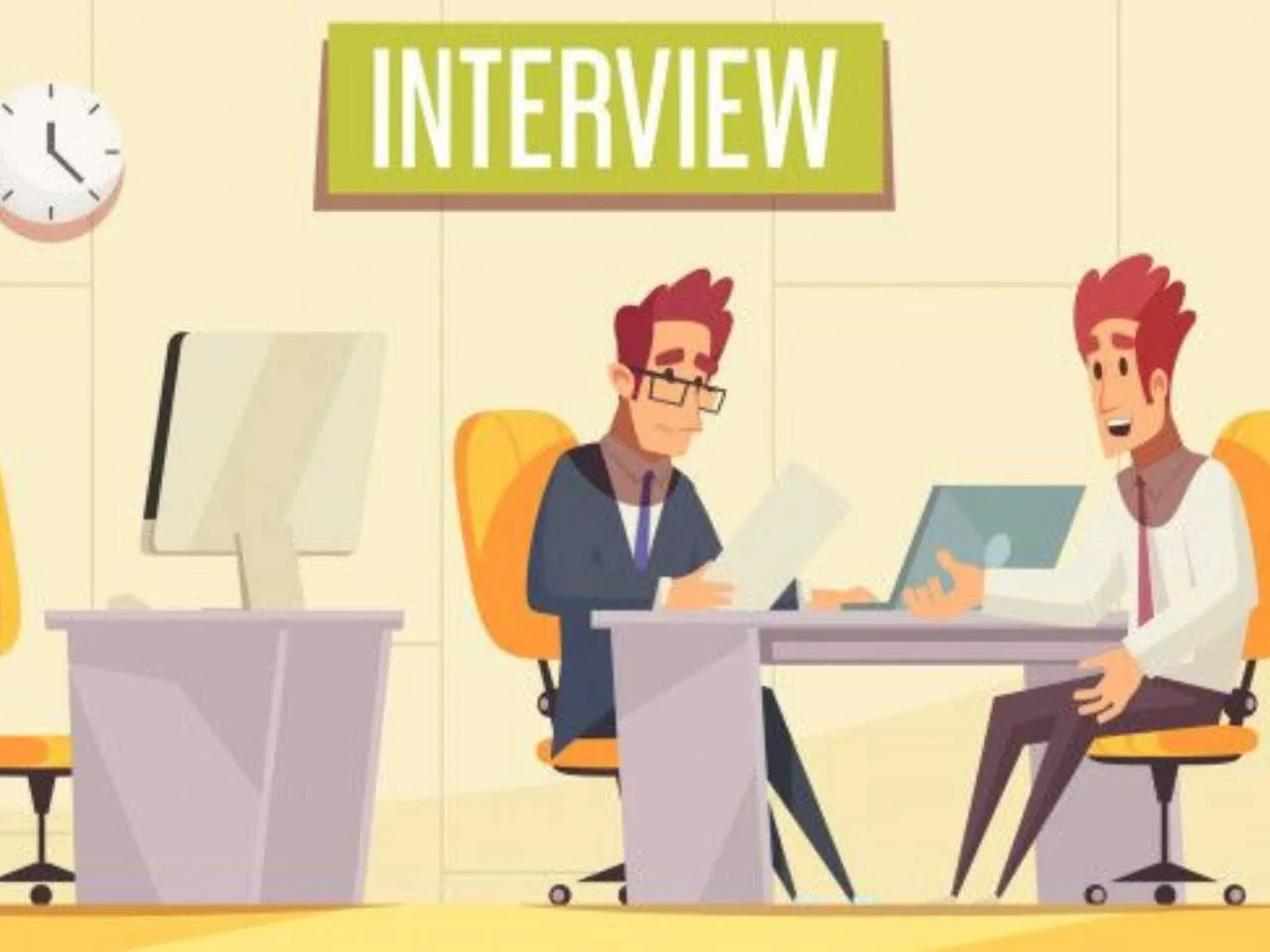Interview room cartoon image