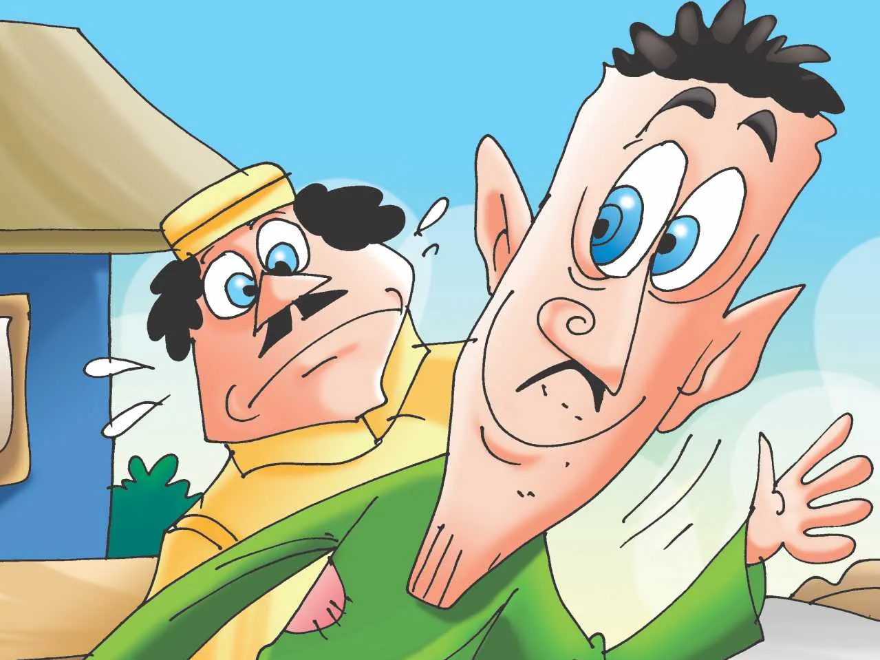 cartoon image of two men talking