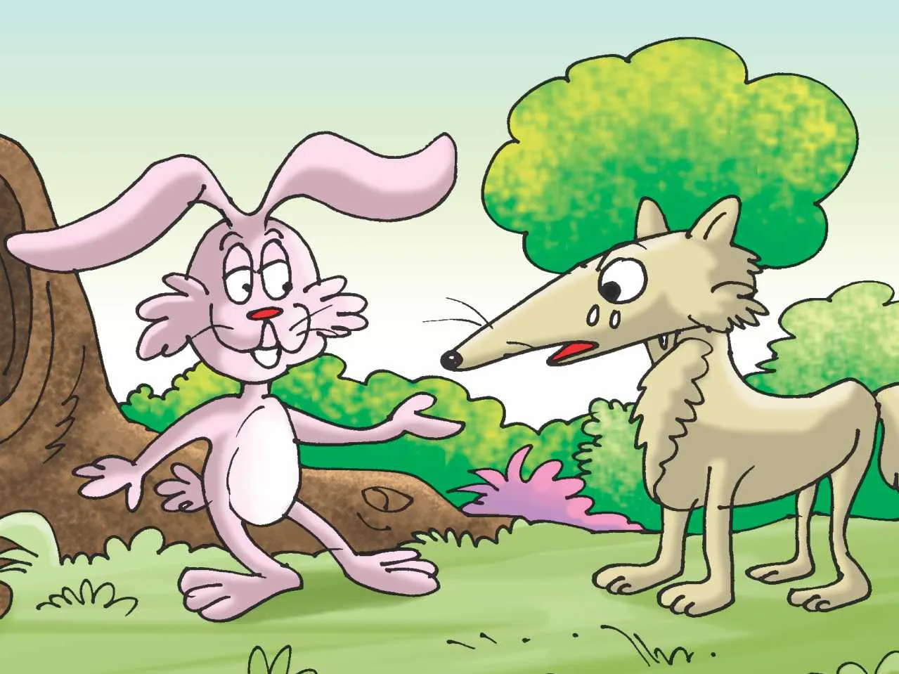 rabbit and fox cartoon image