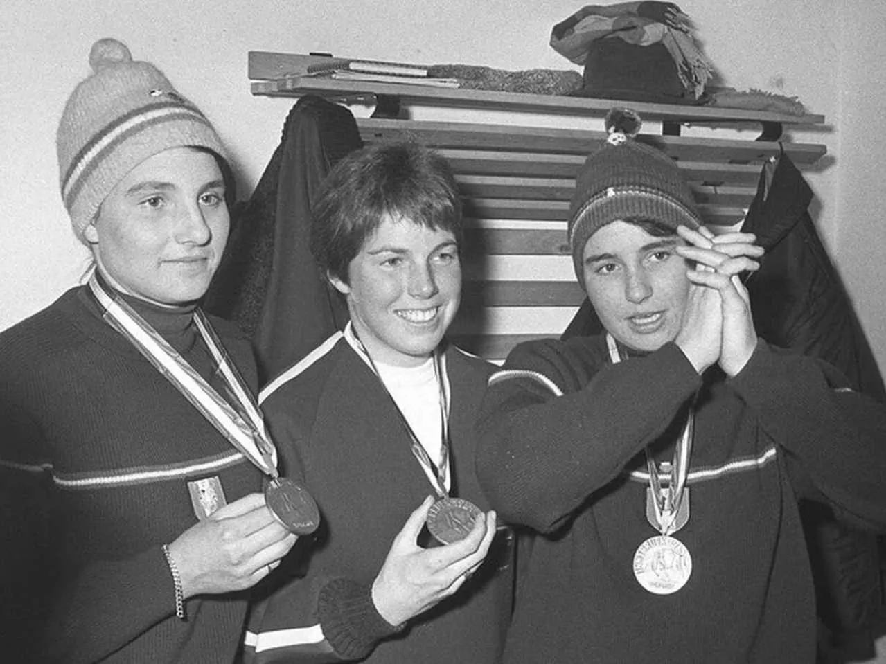 Sisters winning medals in olympic
