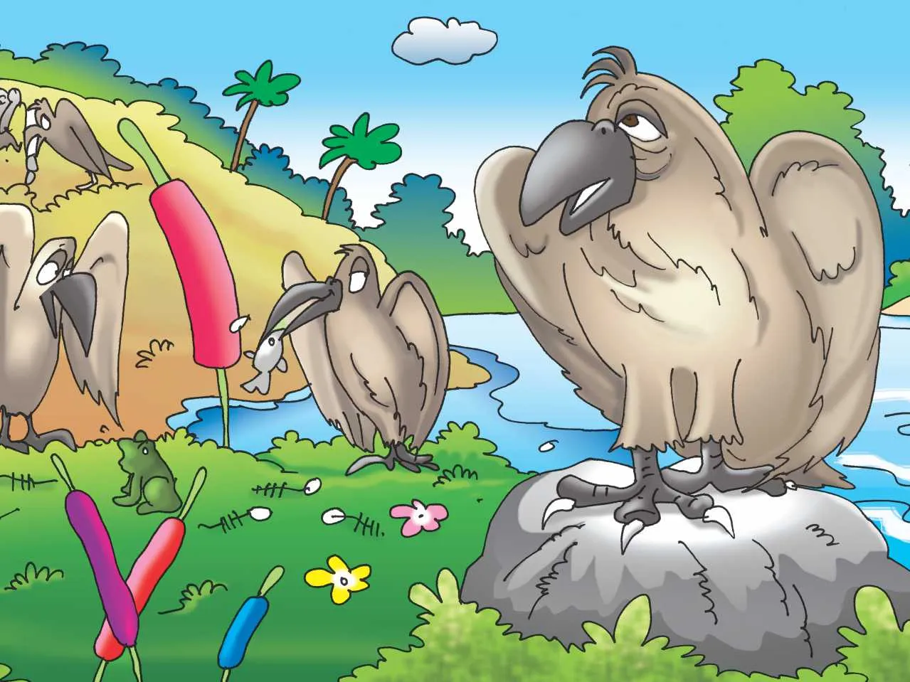 Vultures cartoon image