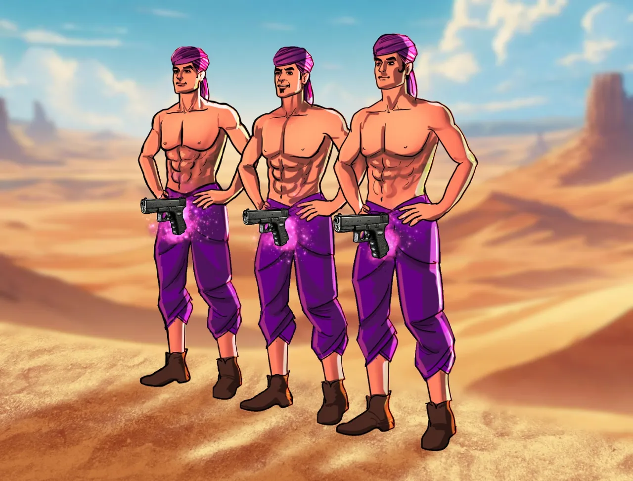 This comic book-inspired music video, where "bandook"