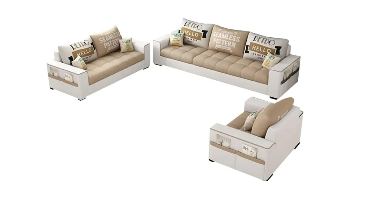 Sleepify Cooper 6 Seater Fabric 3+2+1 Seater Sofa Set 