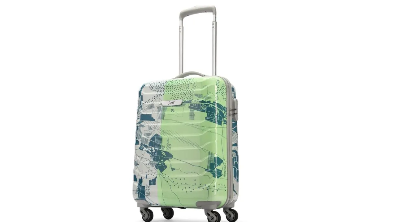 Skybags Trooper 55 Cms Small Cabin Abs Hardshellsided 4 Wheels Spinner Printed Luggage