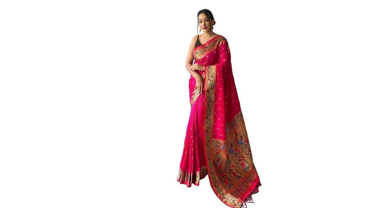 SGF11 Women's Paithani Soft Lichi Silk Kanjivaram Sarees