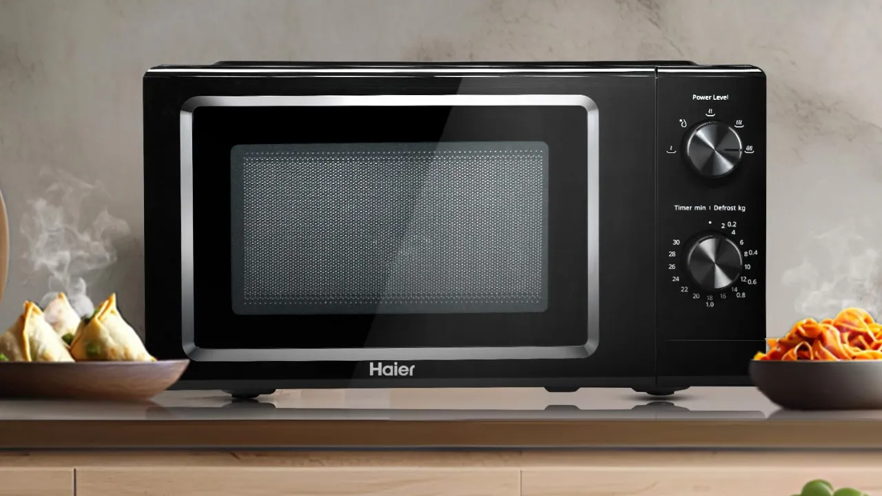 Haier 19 L Inverter Technology, Light Weight, Defrost, 5 Power Levels Solo Microwave Oven