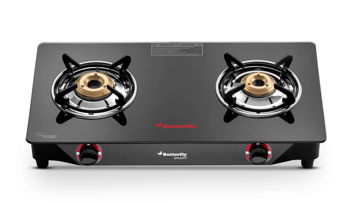 Butterfly Smart 2 Burner Glass Top Gas Stove