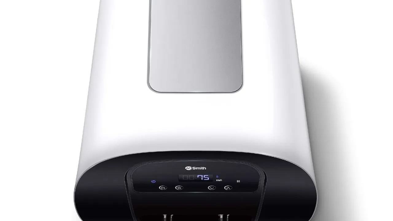 AO Smith HeatBot-SZS-025-DG- SILVER Storage 25 Litre Vertical Digital Display Remote Controlled Water Heater (Geyser)