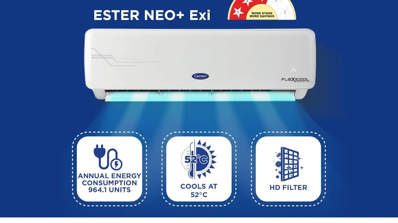Carrier 1.5 Ton 3 Star AI Flexicool Inverter Split AC