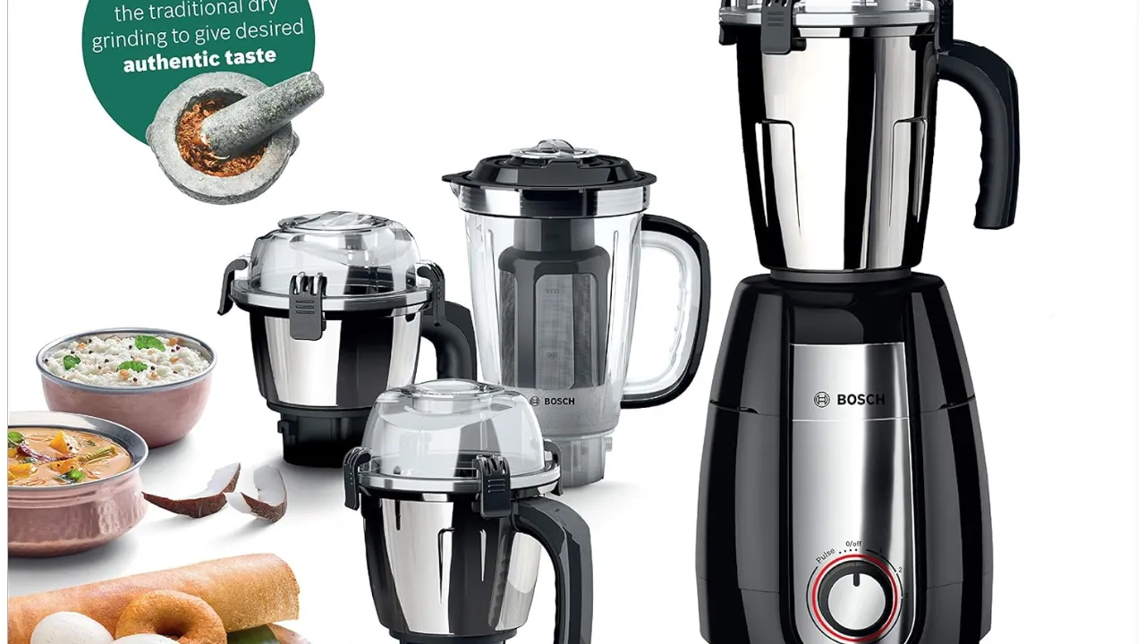 Bosch TrueMixx Pro Mixer Grinder, 1000W 4 Jars Black