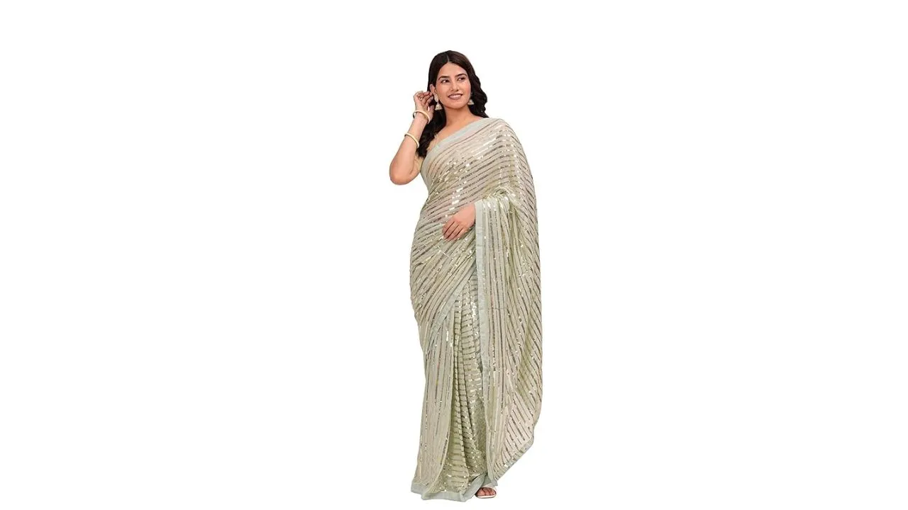 Bollyclues Women's Georgette Saree 