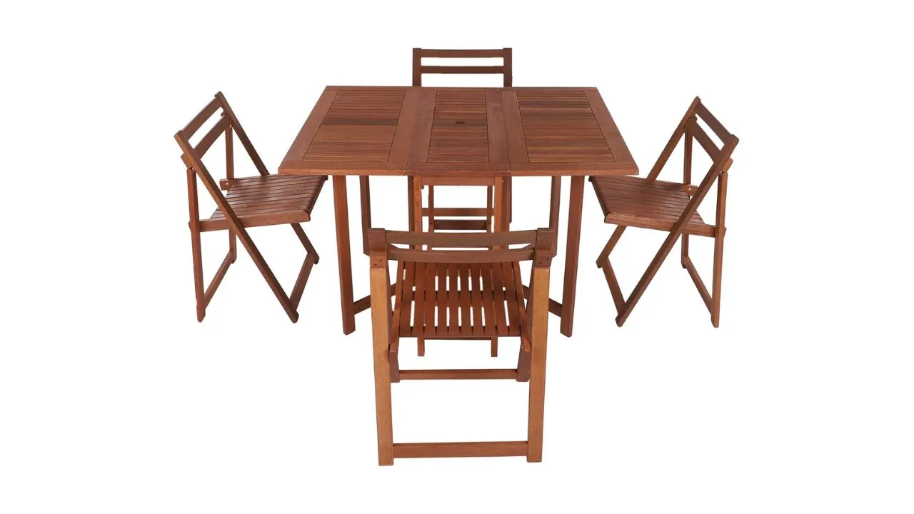 Spacepanda Gateleg Folding Set Dining Table 