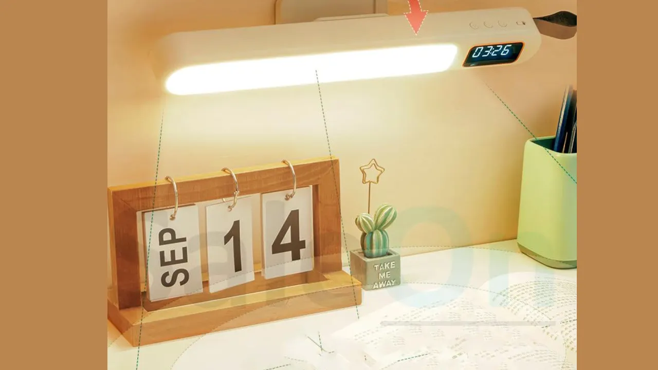 SaleOn LED Desk Lamp with Digital Clock