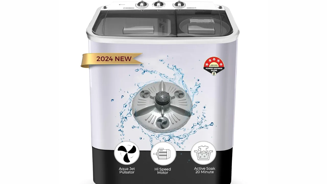 Power Guard 7.5 kg 5 Star Semi-Automatic Top Loading Washing