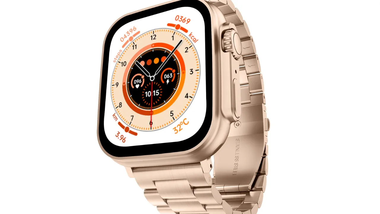 Fire-Boltt Gladiator 1.96 Biggest Display Luxury Stainless Steel Smart Watch