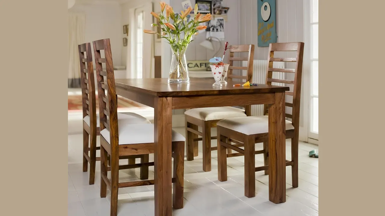 SONA ART & CRAFTS Modern Furniture Solid Sheesham Wood Dining Table