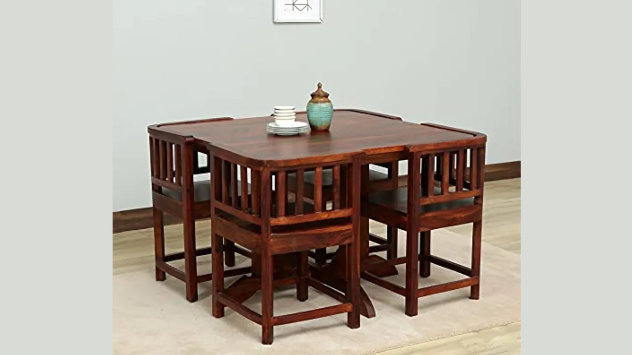 COMBAT FURNITURE Sheesham Wood 4 Seater Dining Table