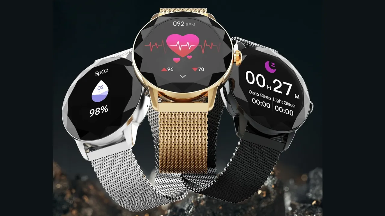 Pebble Vienna 1.27 HD Display, BT Calling Smart Watch for Women