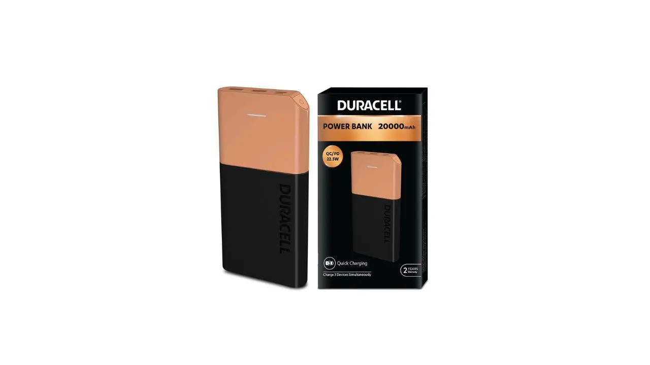Duracell 20000 MAH Slimmest Power Bank