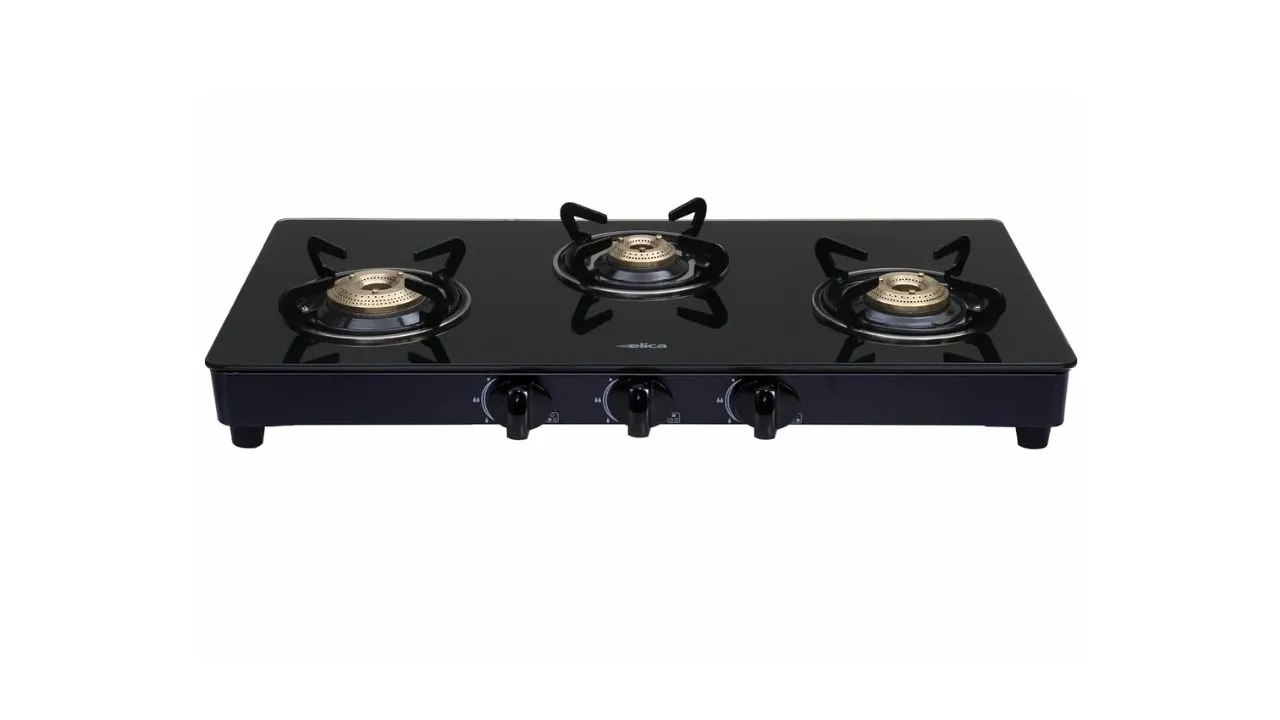 Elica Vetro 3 Burner Auto Ignition Gas Stove 