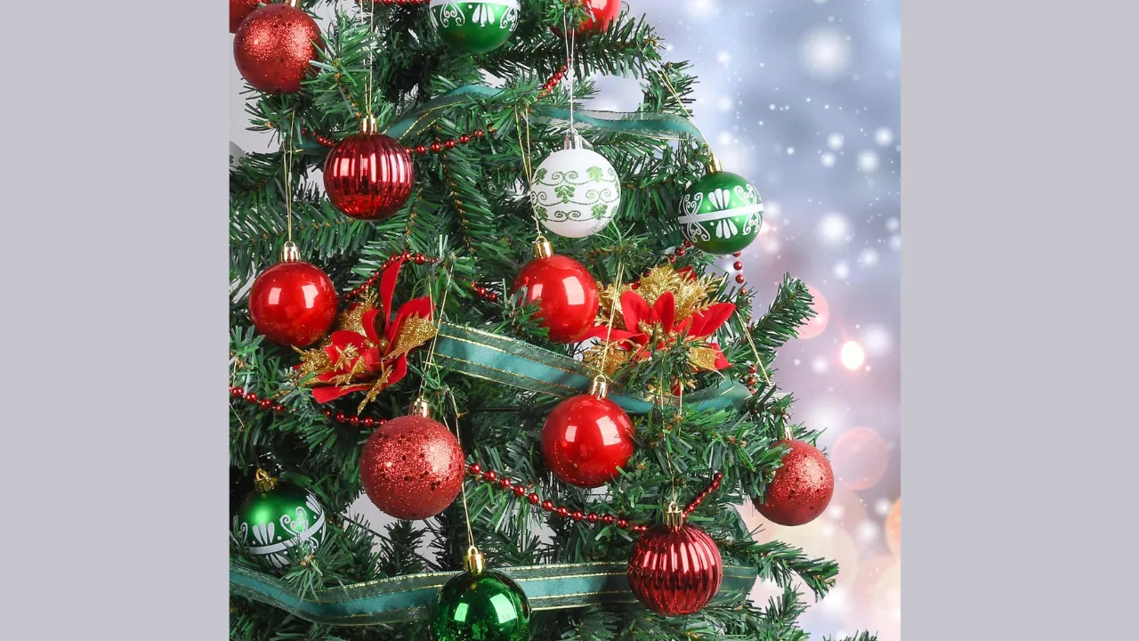 TIED RIBBONS Pack of 24 Christmas Tree Decoration Items