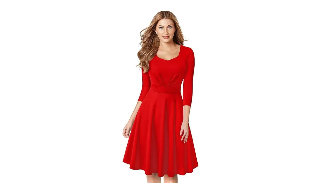 ILLI LONDON Women's A-Line Knee Length Dress