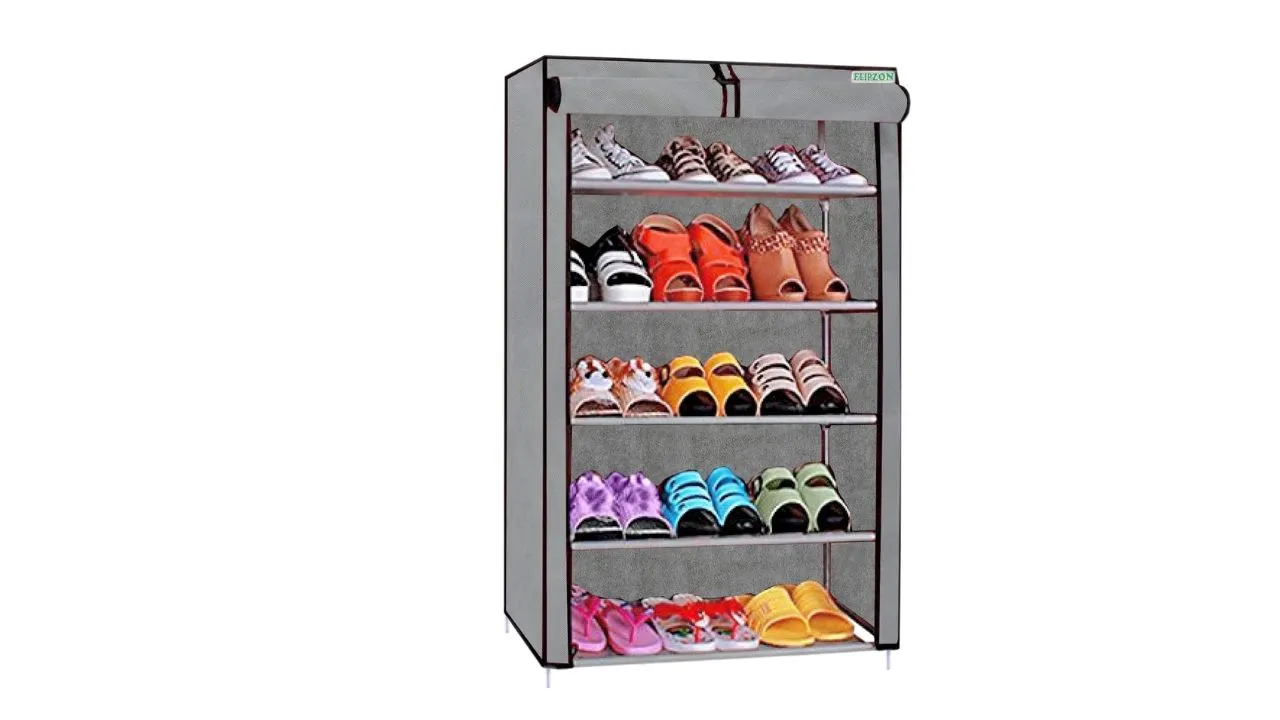 FLIPZON Multipurpose 5 Shelves Shoe Rack 