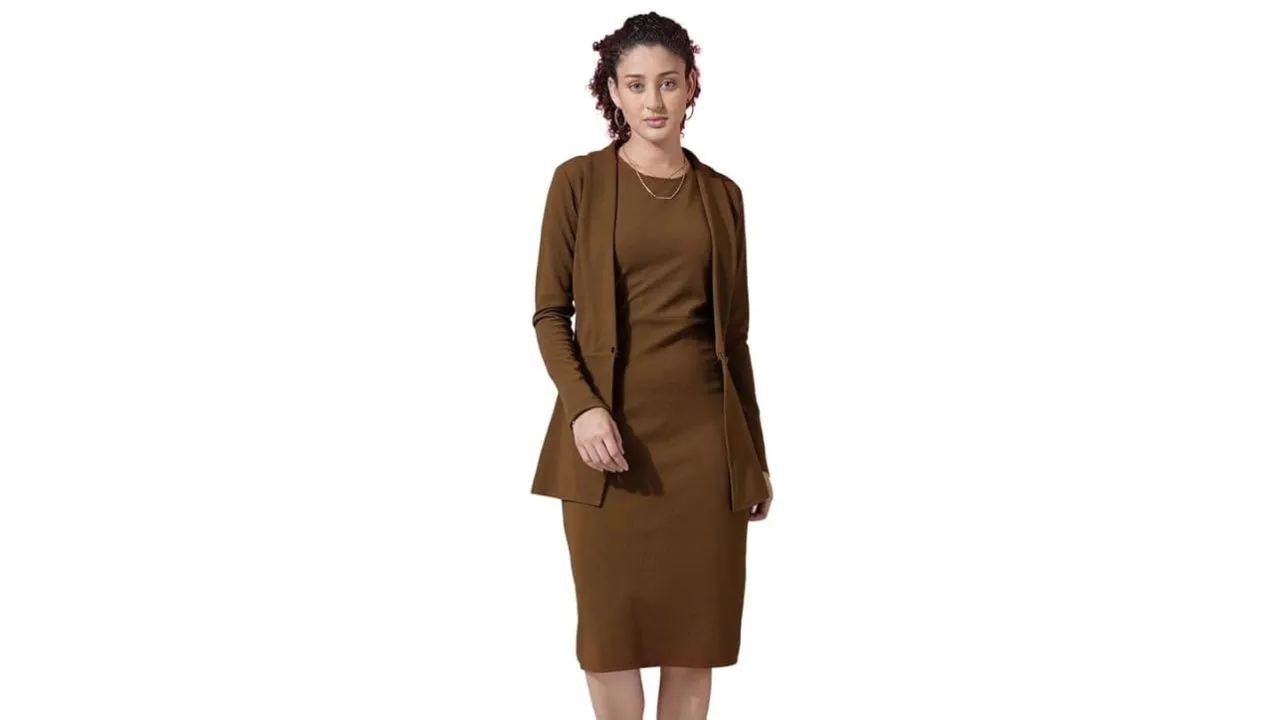 SIRIL Western Dress with Blazer 