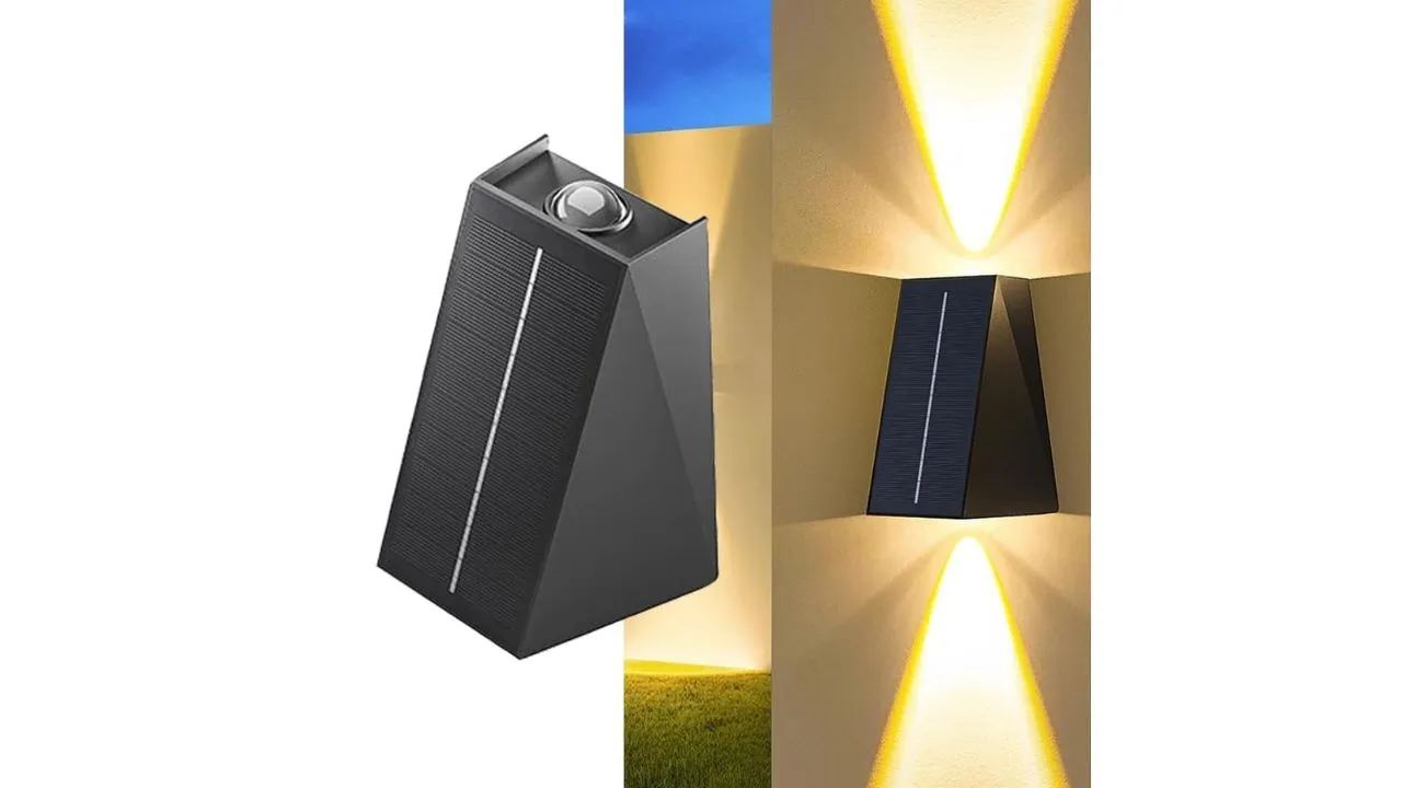 LITVERSE Solar Outdoor Wall Lights 