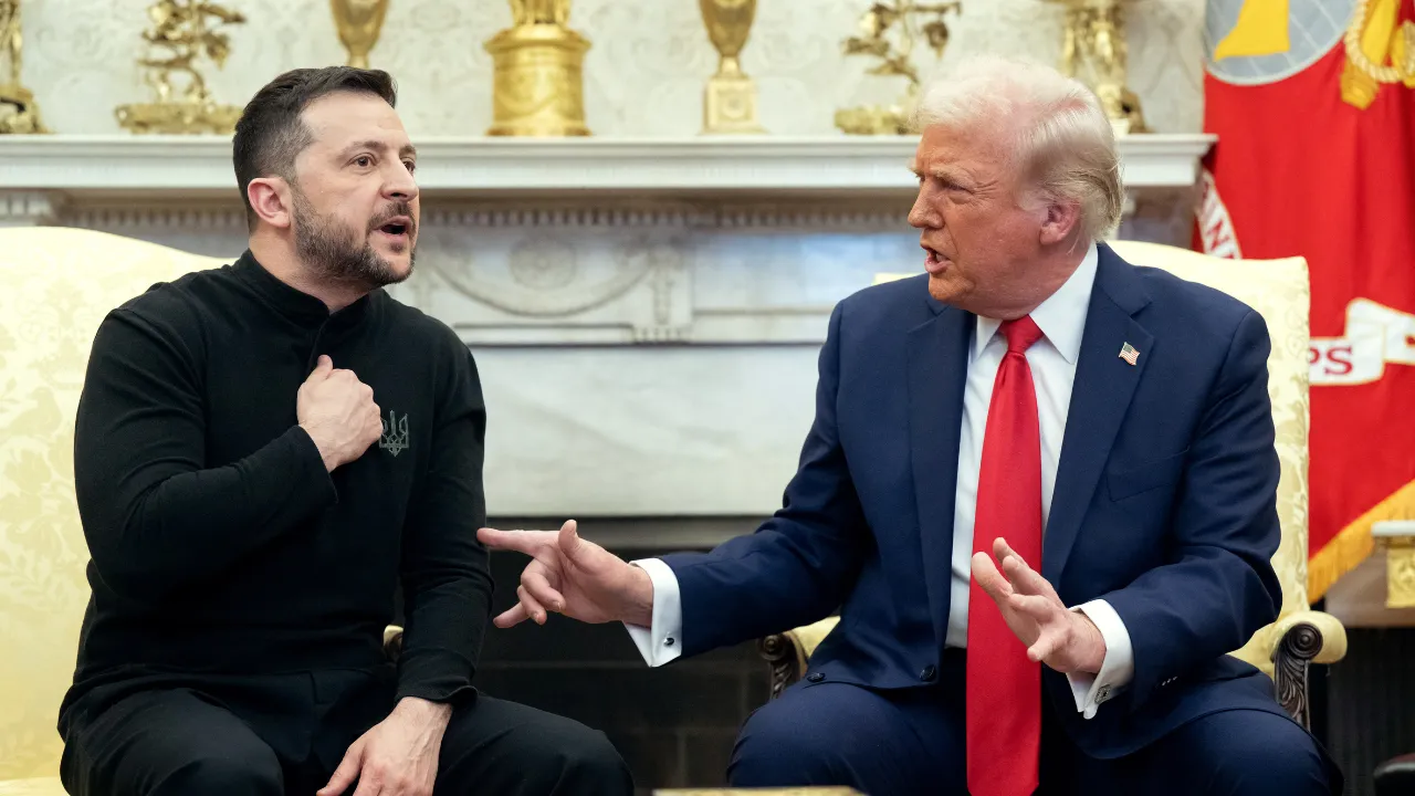  US President Donald Trump with Ukrainian President Volodymyr Zelensky.  Photograph: (AFP) 